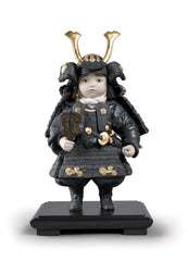 Warrior Boy Figurine. Golden Luster
