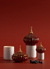 North Tower Candle 1001 Lights, Ruby, Night Approaches Scent