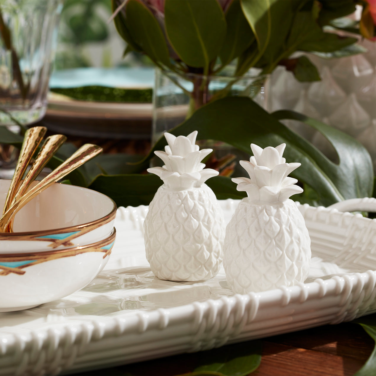 Wicker Creek Pineapple Salt & Pepper Set