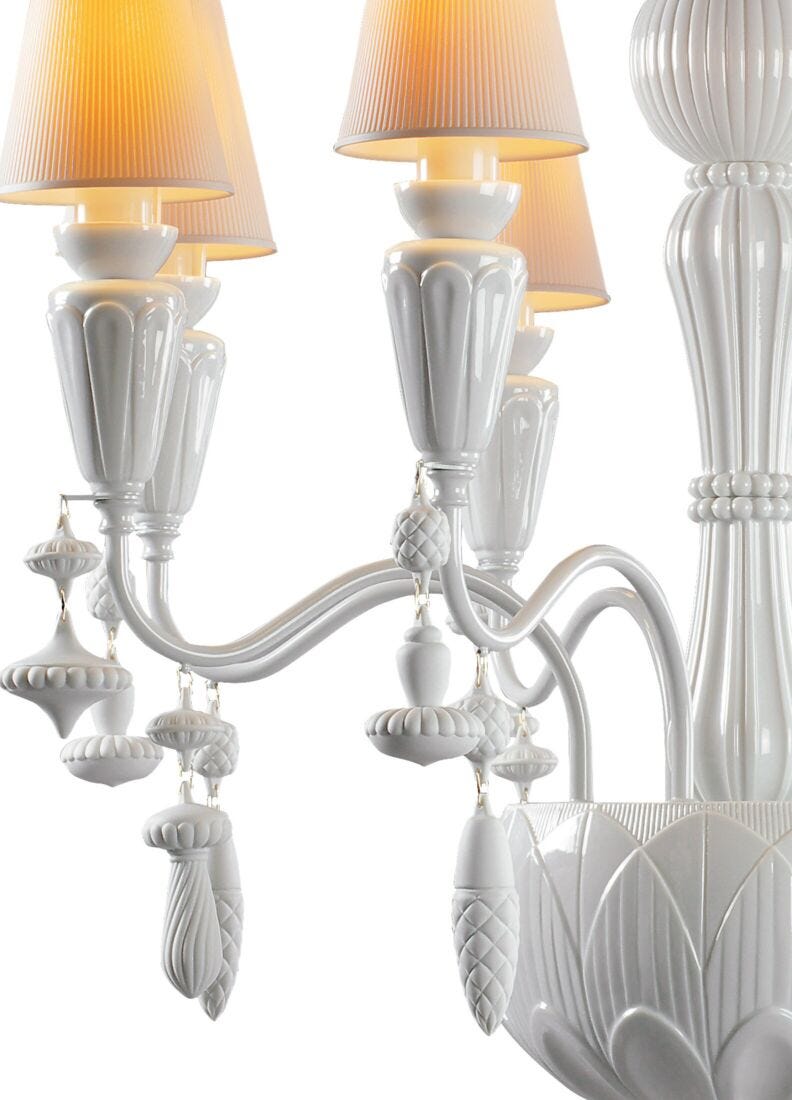 Ivy And Seed 8 Lights Chandelier, White (US)