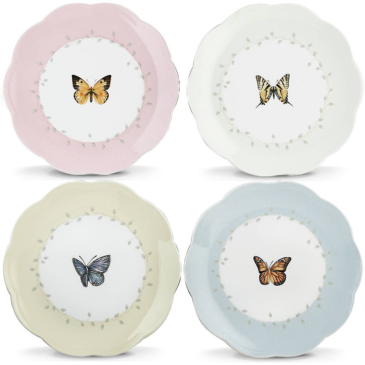 Butterfly Meadow® 4-Piece Dessert Plate Set