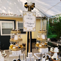 Elegant Wedding After-Party Dessert Table for an Entiment Setting