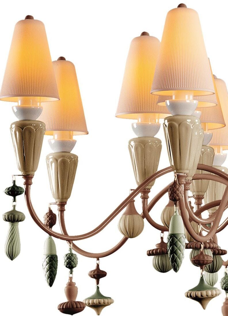 Ivy And Seed 16 Lights Chandelier, Medium Flat Model, Spices (US)