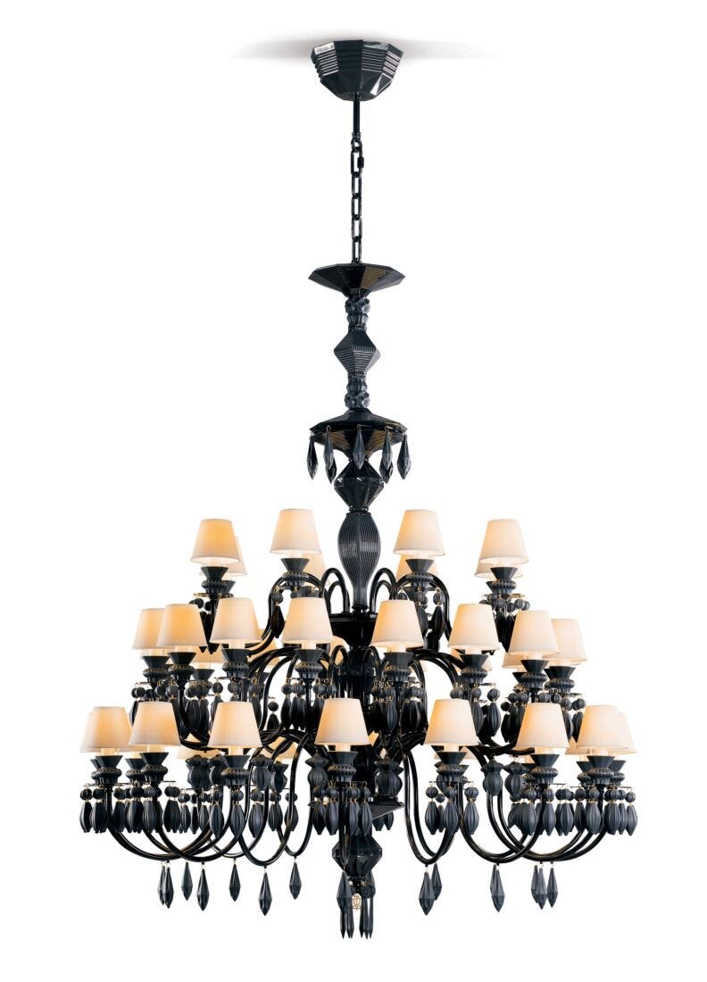 Belle De Nuit 40 Lights Chandelier. Absolute Black (us)