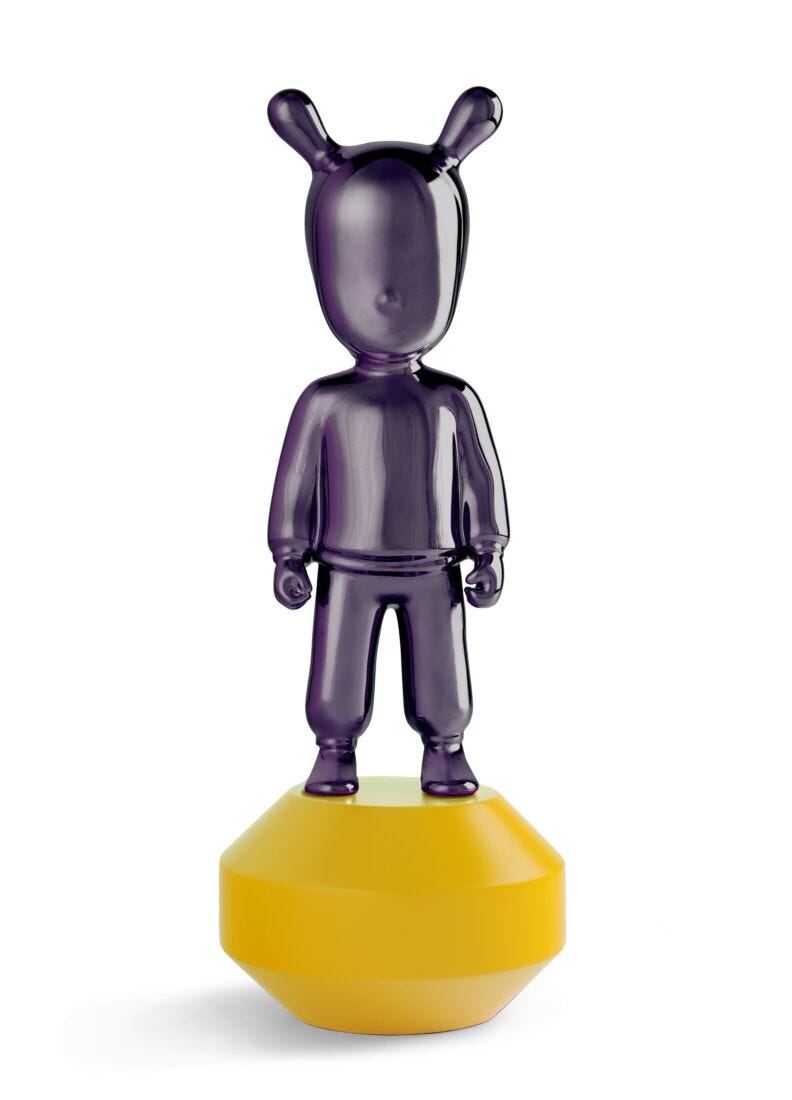 The Guest Little, Purple On Yellow Figurine, Small Model