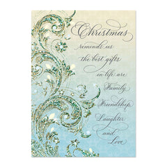Embellished Flourishes Christmas Greeting Card