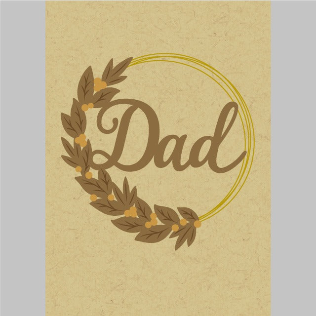 FSC Wood Foliage Wreath Birthday Greeting Card