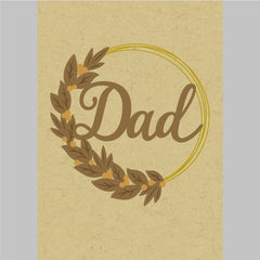 FSC Wood Foliage Wreath Birthday Greeting Card