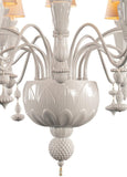 Ivy And Seed 16 Lights Chandelier. Medium Flat Model. White (us)