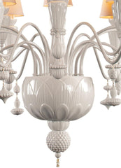 Ivy And Seed 16 Lights Chandelier, Medium Flat Model, White (US)