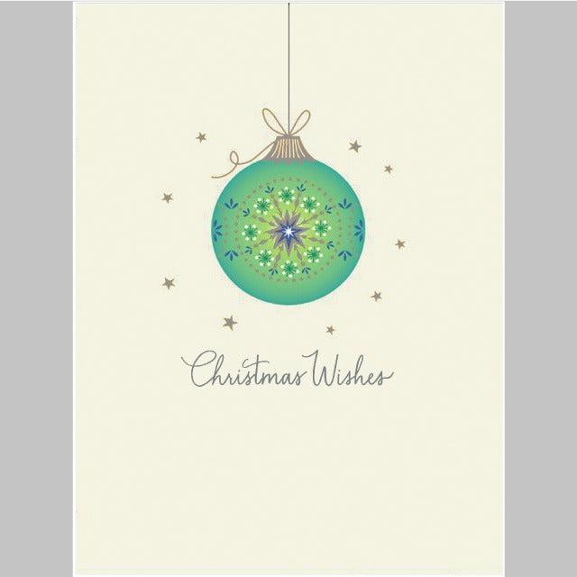 Brushstroke Ornament Christmas Greeting Card