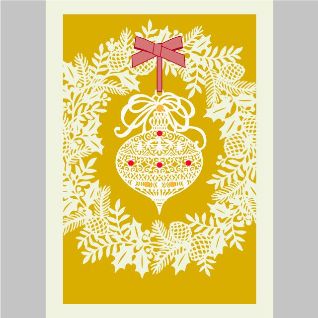 FSC Lasercut Ornament Holiday Greeting Card
