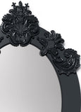 Oval Wall Mirror. Black. Limited Edition