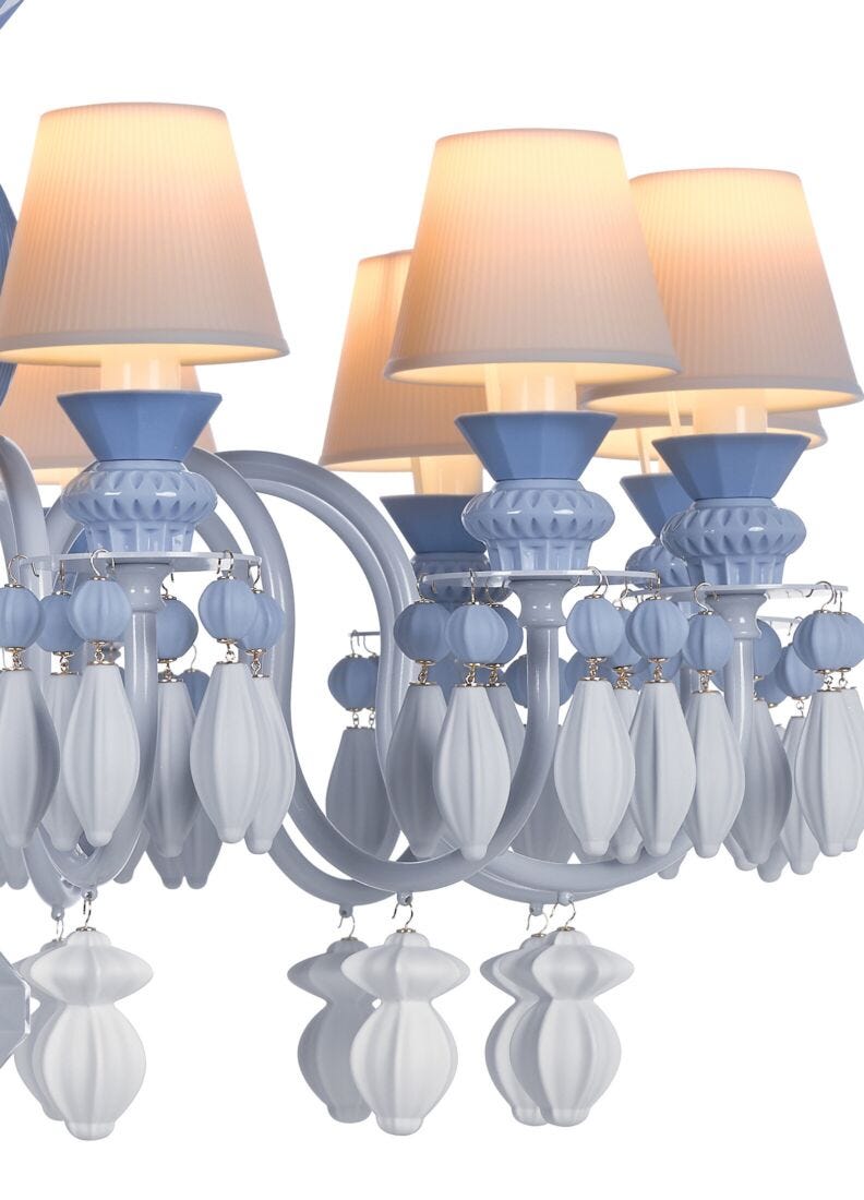 Belle De Nuit 12 Lights Chandelier. Blue (us)