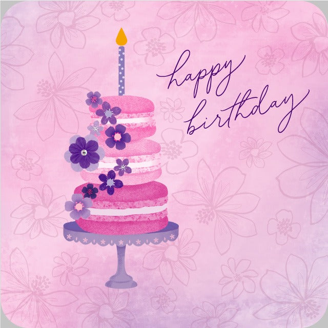 FSC Mini Macaron Cake Birthday Greeting Card