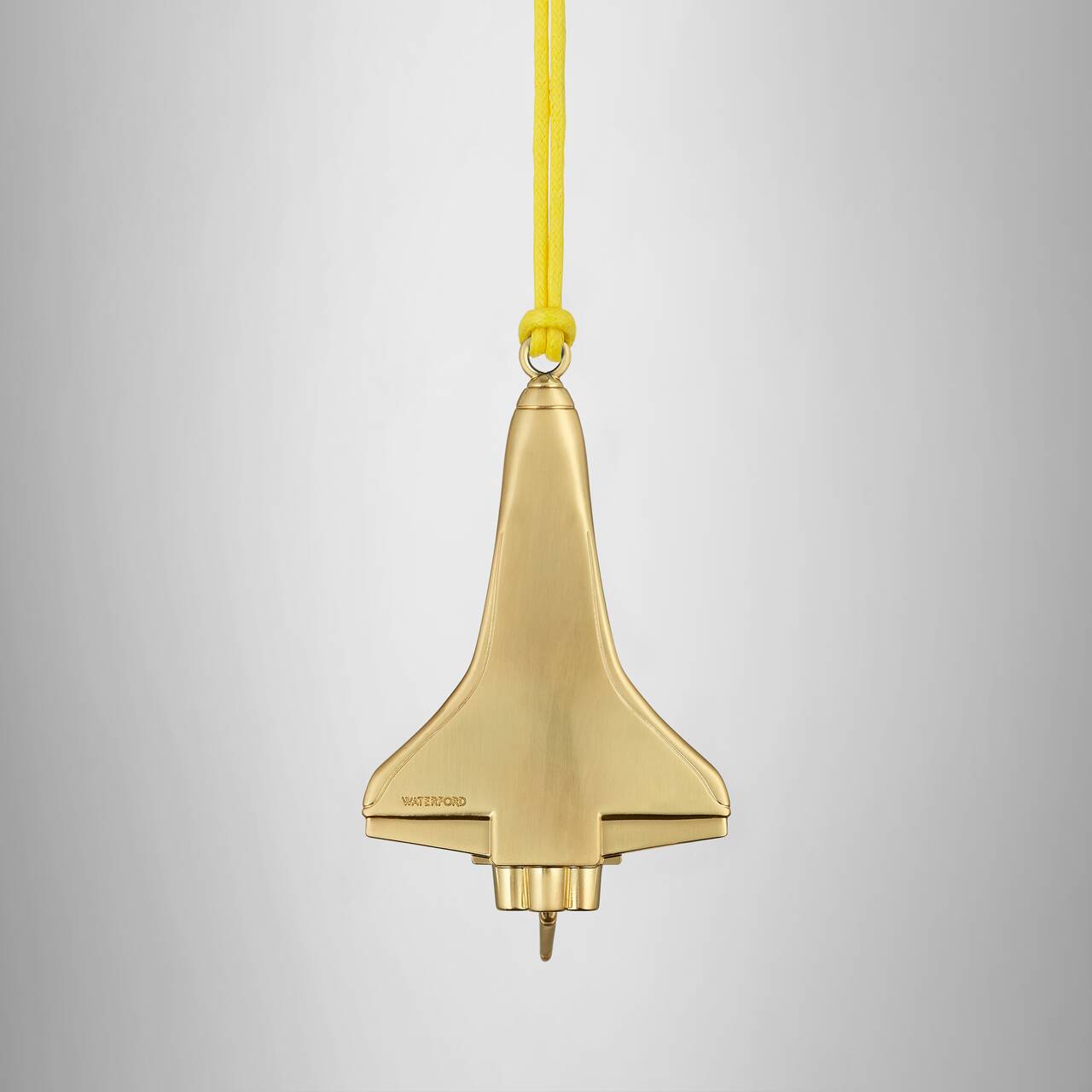 Christmas Rocketship Golden Ornament