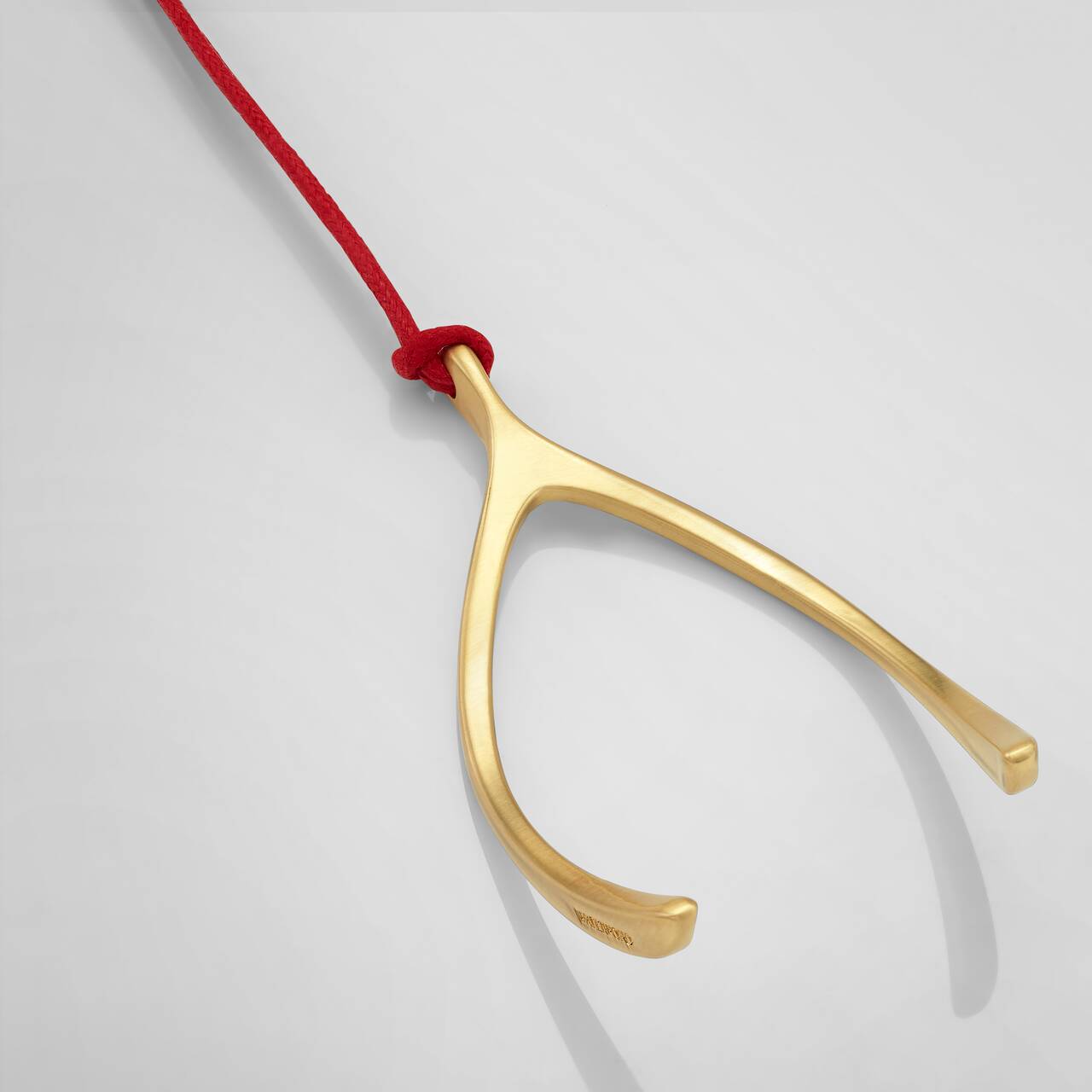 Christmas Wishbone Golden Ornament
