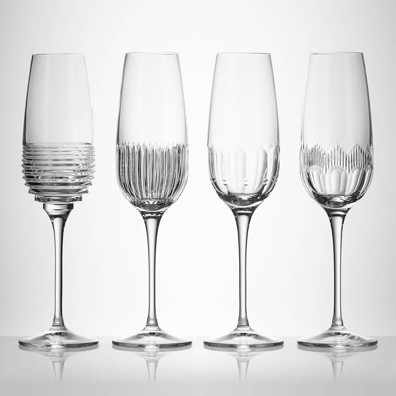 Mixology Flute 335ml 11floz, Mixed Set of 4