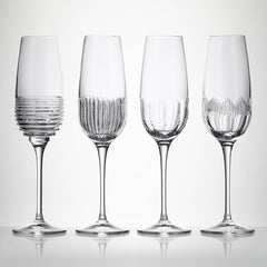 Mixology Flute 335ml 11floz, Mixed Set of 4