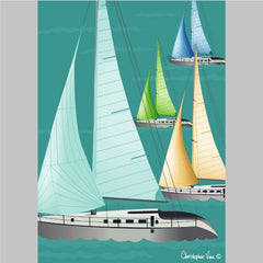 FSC Sailboat at Sunset Birthday Card