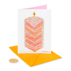 FSC Tall Cake Slice Birthday Card