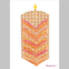FSC Tall Cake Slice Birthday Card