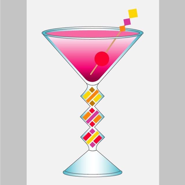 FSC Gemmed Cocktail Birthday Greeting Card