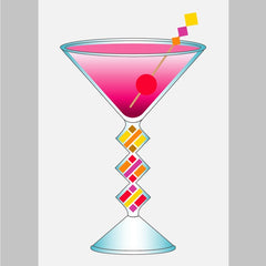 FSC Gemmed Cocktail Birthday Greeting Card