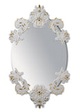 Oval Wall Mirror Without Frame. Golden Lustre. Limited Edition