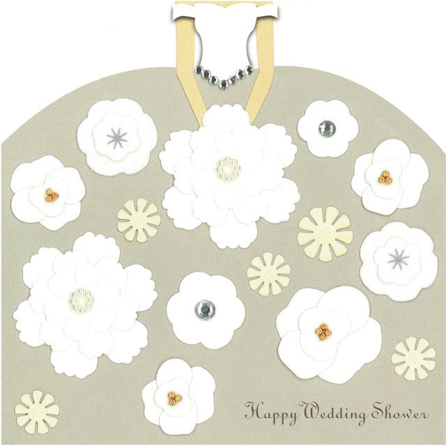 FSC Wedding Skirt With Flowers Wedding Greeting Card
