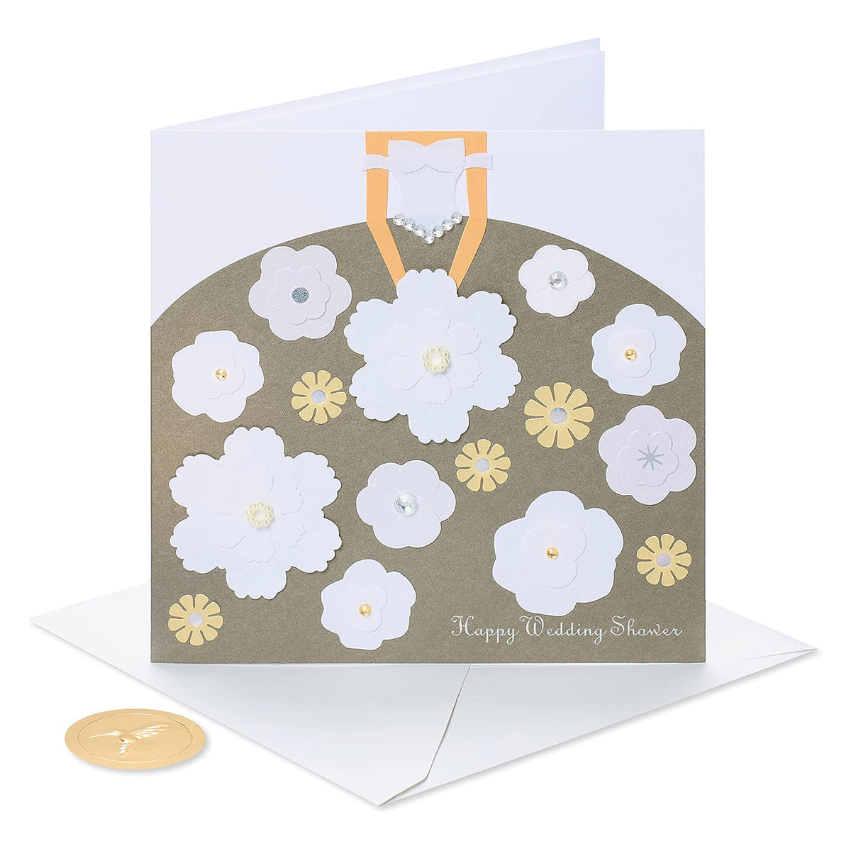 FSC Wedding Skirt With Flowers Wedding Greeting Card