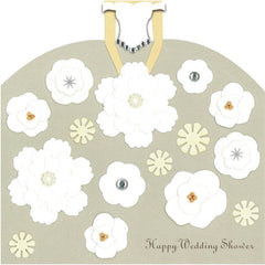 FSC Wedding Skirt With Flowers Wedding Greeting Card
