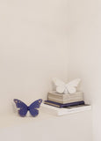 Butterfly Figurine. Golden Luster & Blue