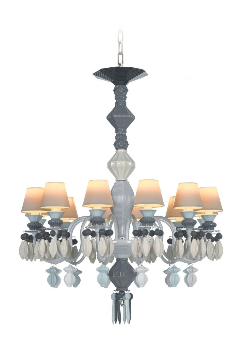 Belle De Nuit 12 Lights Chandelier. Black (us)