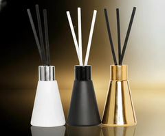 S/3 Diffusers- White/Black/Gold - Assorted Scents