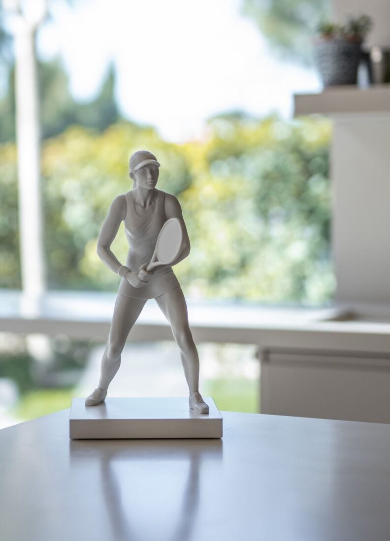 Lady Tennis Player Figurine