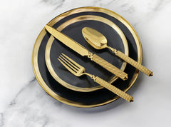Torsade Gold 18/10 Stainless Steel 20 Piece Flatware Set