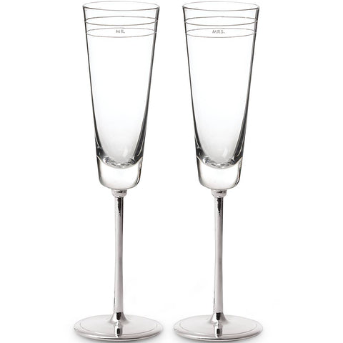 Darling Point™ "Mr." And "Mrs." 2-Piece Champagne Flute Set