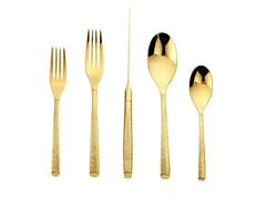 Birchwood Gold 18/10 Stainless Steel 45 Piece Flatware Set