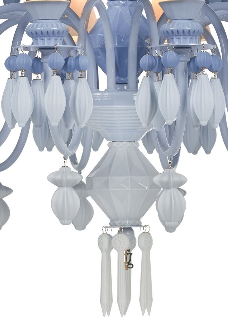 Belle De Nuit 24 Lights Chandelier. Blue (us)