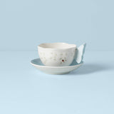 Butterfly Meadow Figural® Blue Cup And Saucer