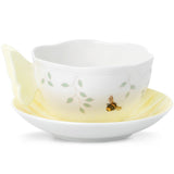 Butterfly Meadow Figural Yellow Cup And Saucer