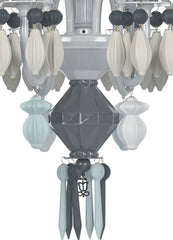 Belle De Nuit 12 Lights Chandelier. Black (us)