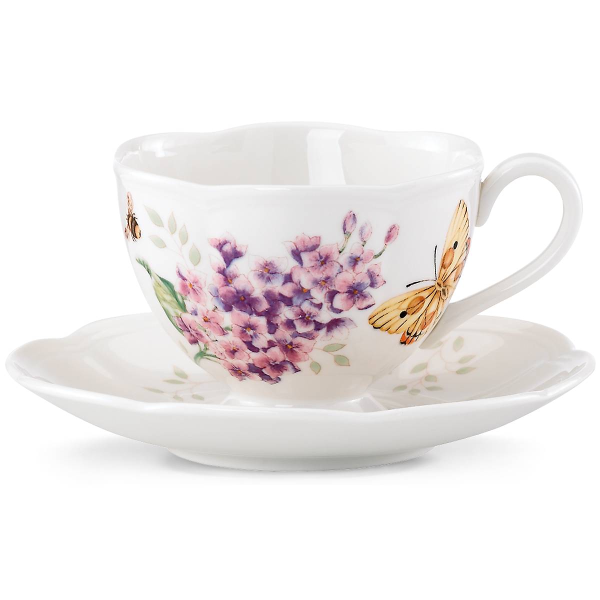 Butterfly Meadow Orange Sulphur Cup And Saucer