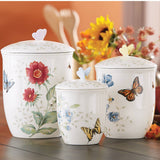Butterfly Meadow 3-Piece Canister Set