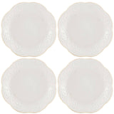 French Perle White™ 4-Piece Dessert Plate Set