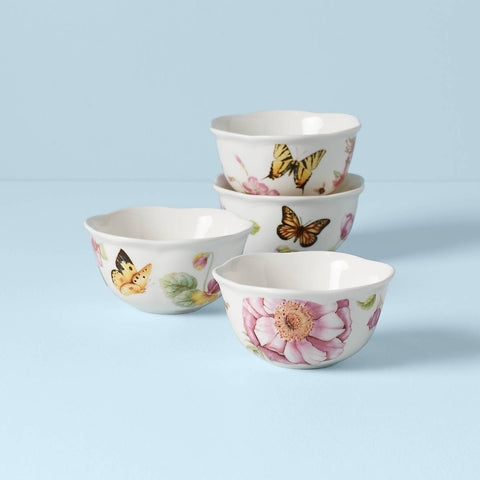 Butterfly Meadow Bloom 4-Piece Dessert Bowl Set