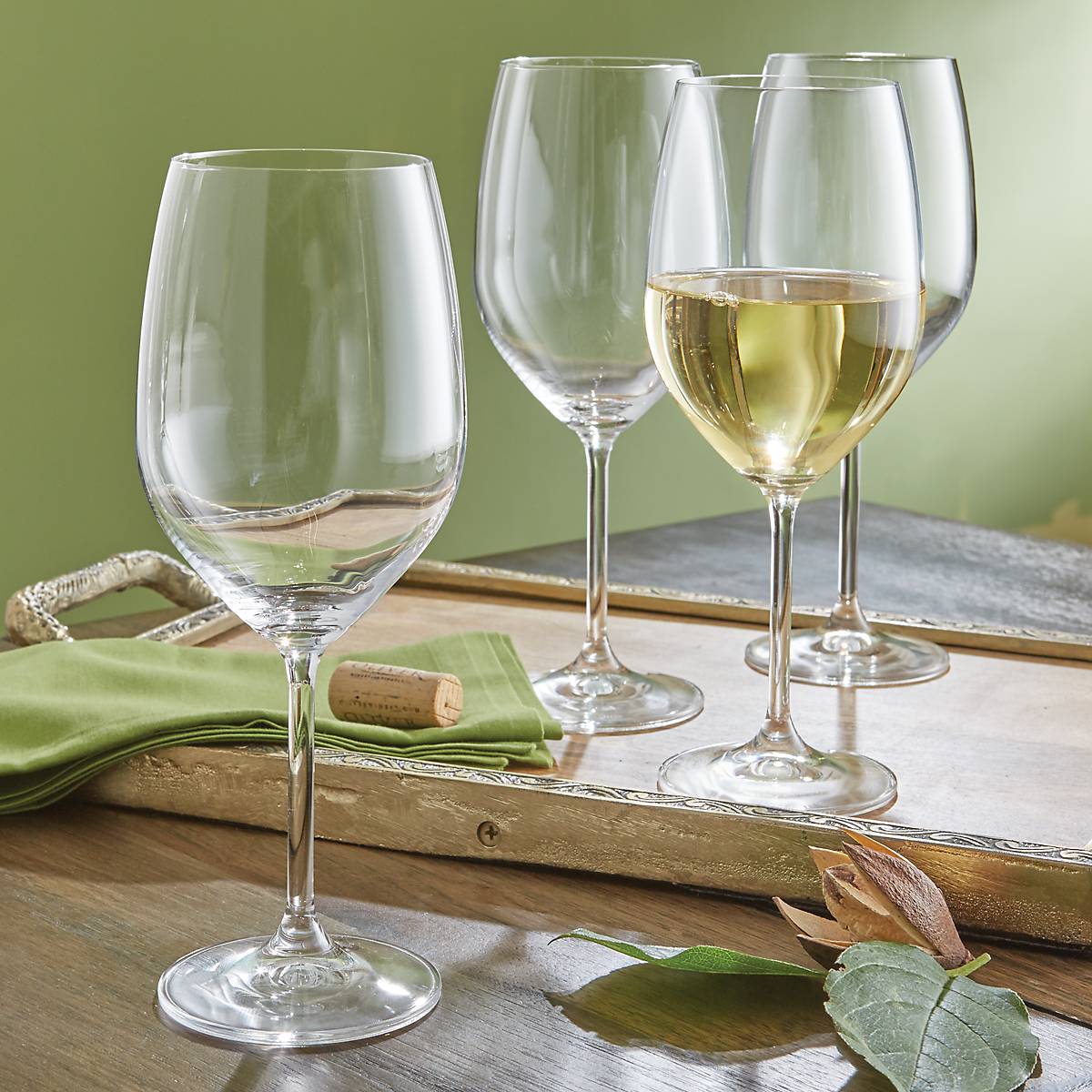 Tuscany Classics White Wine Glass Set, Buy 4 Get 6