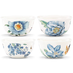 Butterfly Meadow Blue 4-Piece Dessert Bowl Set