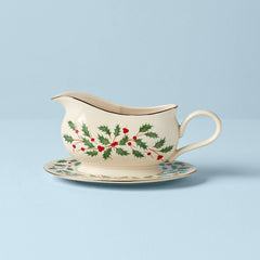 Holiday Gravy Boat & Stand